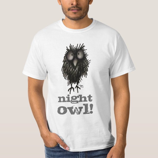 Camiseta ¡Noctámbulo! El decir divertido del búho (Anverso)