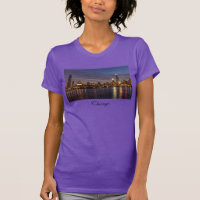 Camiseta nocturna de Chicago Cityscape