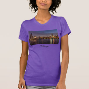 Camiseta nocturna de Chicago Cityscape