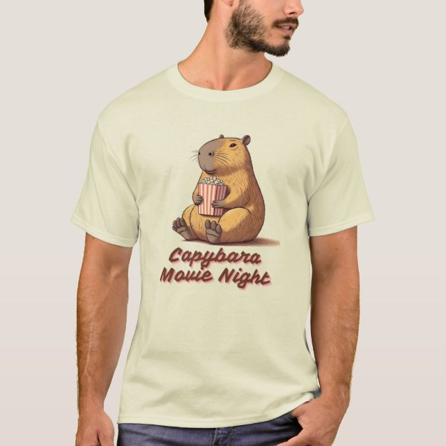 Camiseta nocturna de cine Capybara - Sólo vibracio (Anverso)