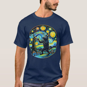 Camiseta nocturna Werewolf Starry - Funny Van Gogh