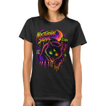 Nocturnal Signal 3AM Neon Cat T-Shirt