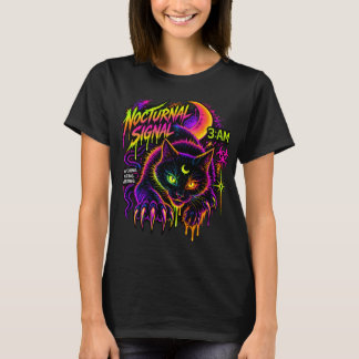 Camiseta Nocturnal Signal 3AM Neon Cat T-Shirt