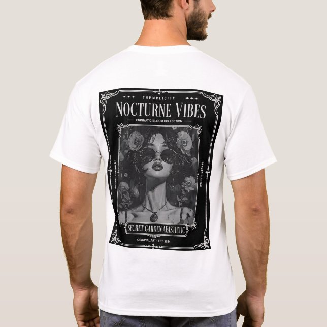 Camiseta Nocturne Vibes Secret Garden (Reverso)