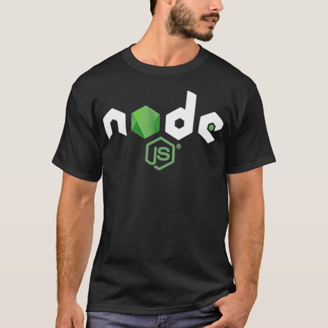 Camiseta Nodejs Pocket para desarrolladores de Javascript  (Anverso)