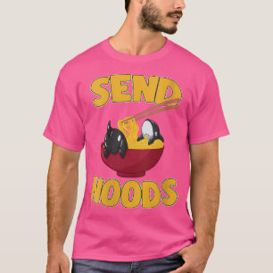 Camiseta Nodos de mujeres Kawaii Orca Ruidos de Ramen