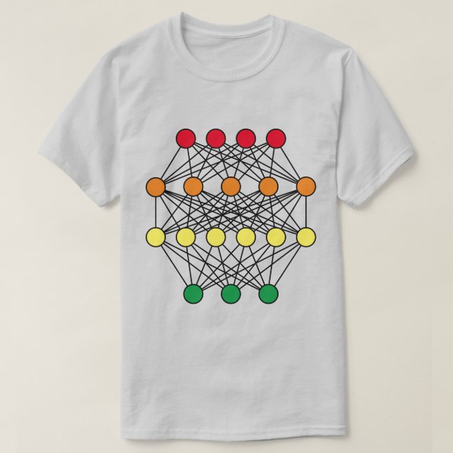 Camiseta Nodos netos neuronales (Diseño del anverso)