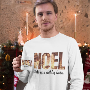Camiseta NOEL A Nosotros Un Niño Nace Navidades Natividad