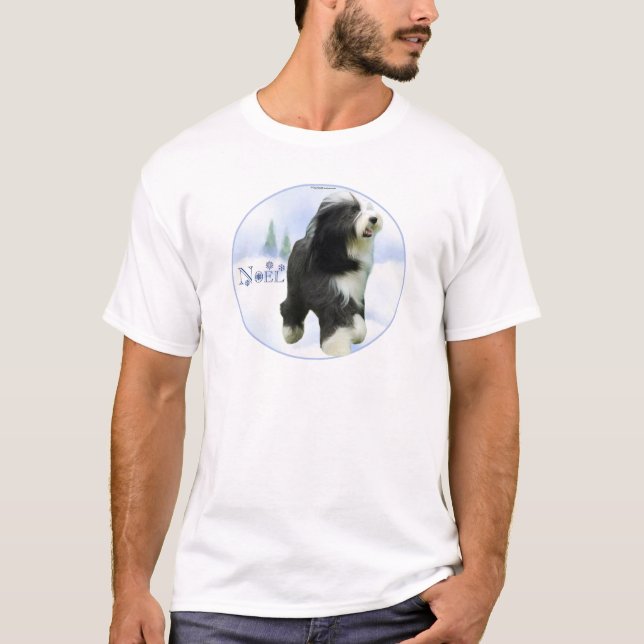 Camiseta Noel Bearded Collie (Anverso)