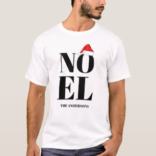 Camiseta Noel Simple Trendy Navidad Nombre de familia