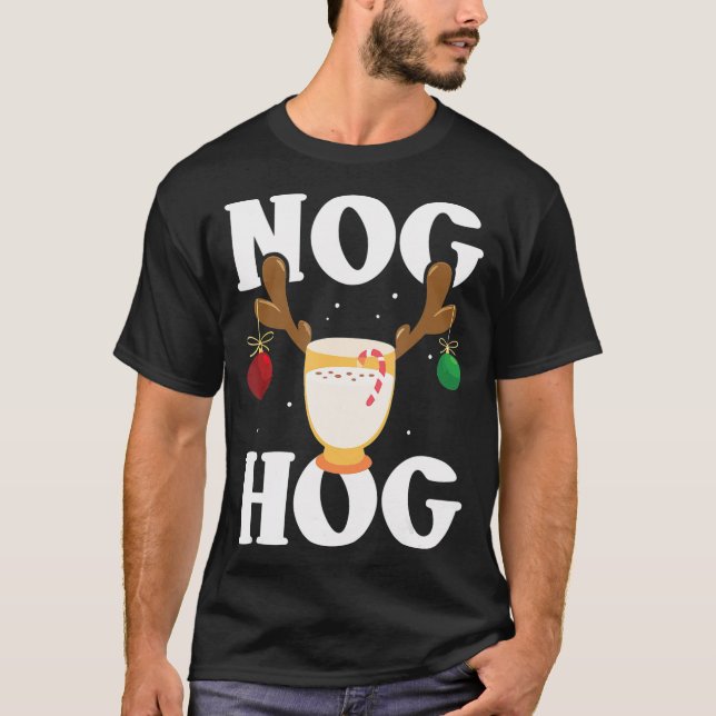 Camiseta Nog Hog Día Nacional del Huevo Navidades de Huevo  (Anverso)