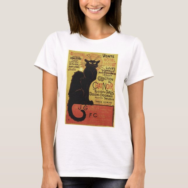 Camiseta Noir de chat vintage, Vente Hôtel Drouot Steinlen (Anverso)
