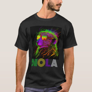 Camiseta Nola dice Nueva Orleans Mardi Gras Nutria Rat 2