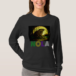 Camiseta Nola dice Nueva Orleans Mardi Gras Nutria Rata 3
