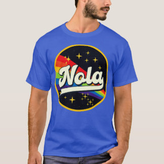 Camiseta Nola Rainbow en un estilo de vintage espacial