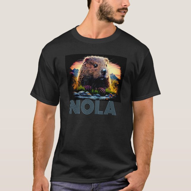 Camiseta Nola Saying New Orleans Mardi Gras Nutria Rat  6 (Anverso)