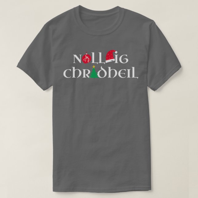 Camiseta Nollaig Chridheil Unicorn Feliz Navidad Celta f (Diseño del anverso)