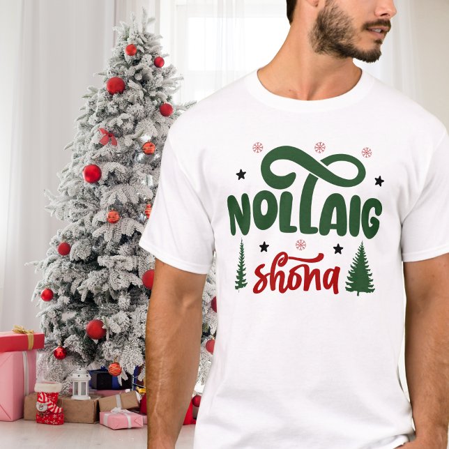 Camiseta Nollaig Shona Rojo y Verde Festivo (Subido por el creador)