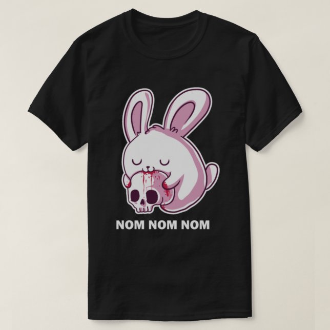 Camiseta Nom Nom Killer Rabbit Design para una traviesa (Diseño del anverso)
