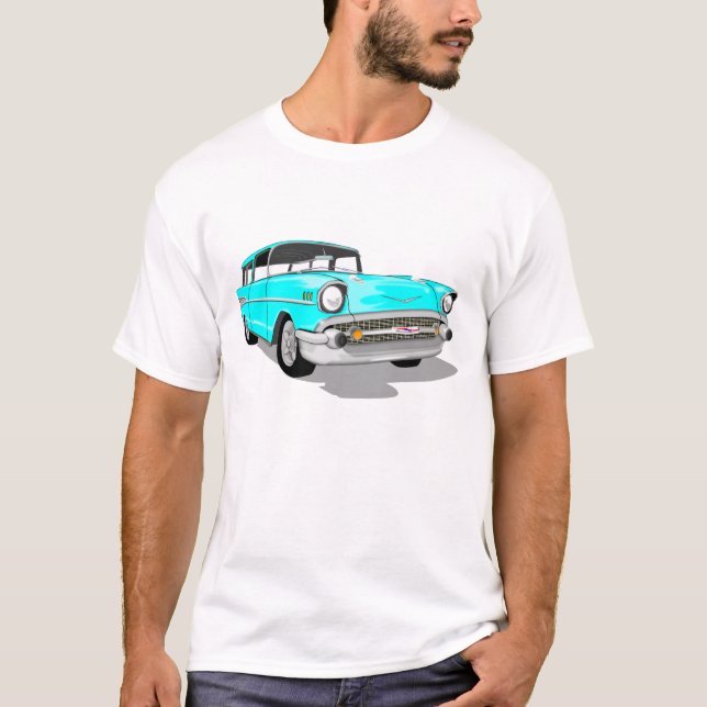Camiseta Nómada 1957 en azul claro (Anverso)