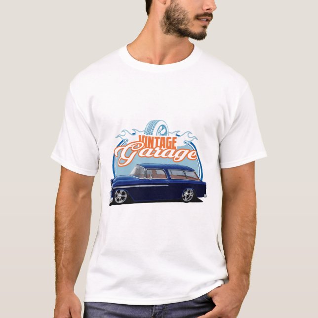 Camiseta Nómada del garaje del vintage (Anverso)
