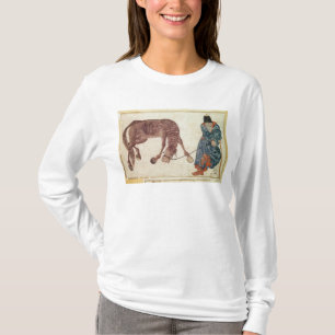 Camiseta Nómada mongol que lleva su caballo el agua
