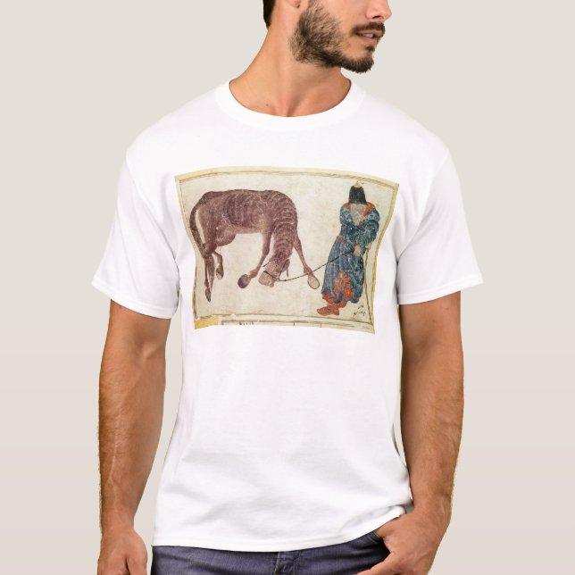 Camiseta Nómada mongol que lleva su caballo el agua (Anverso)