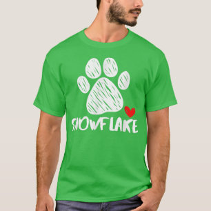 Camiseta Nombra de perro de copo de nieve Puppy Puppy Puppy