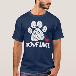 Camiseta Nombra de perro de copo de nieve Puppy Puppy Puppy