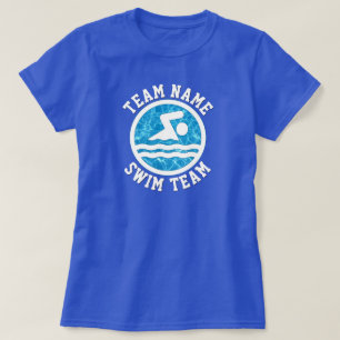 Camiseta Nombra del equipo de natación de las Personalizad