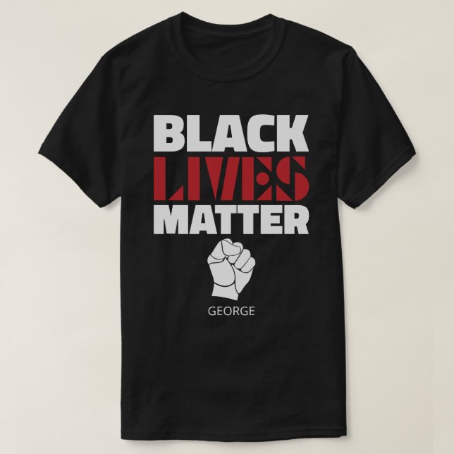Camiseta Nombra personalizada de Black Lives Matter (Diseño del anverso)