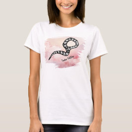 Camiseta Nombrado I Bite Timber Rattle Snake on Pink