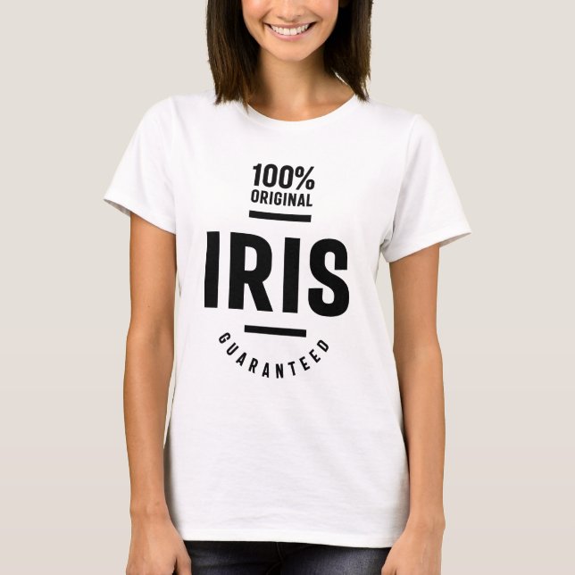 Camiseta Nombramiento personalizado de Iris Regalo de cumpl (Anverso)
