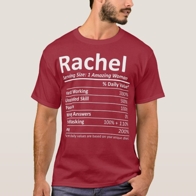 Camiseta Nombramiento personalizado de RACHEL Nutrición reg (Anverso)