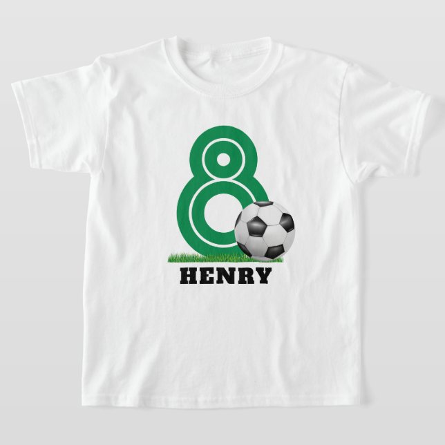 Camiseta Nombramiento personalizado niño de fútbol cumpleañ (Distribución)