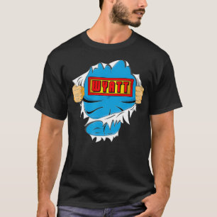 Camiseta Nombramiento Wyatt Superhéroe Gift para niños con 