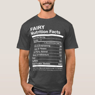 Camiseta Nombran a Fairy Nutritrition Facts