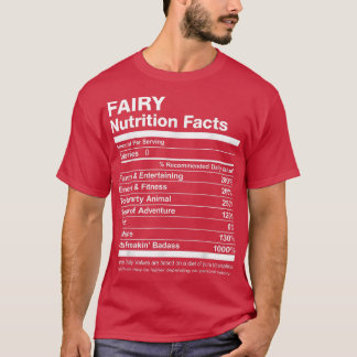 Camiseta Nombran a Fairy Nutritrition Facts