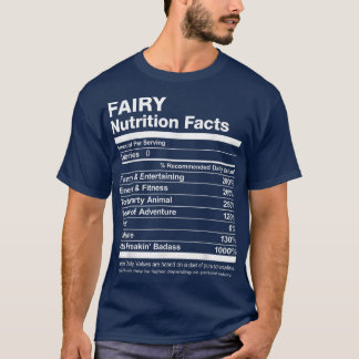 Camiseta Nombran a Fairy Nutritrition Facts