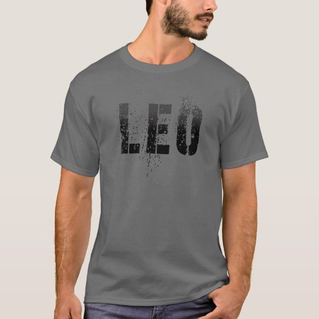 Camiseta Nombrar niño LEO Militar Cumpleaños Personalizado (Anverso)