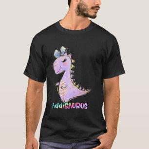 Camiseta Nombre Addi Niña Dinosaurio Cumpleaños Ad