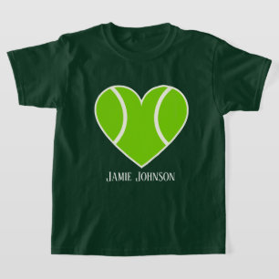 Camiseta nombre agregado de tenis de amor fresco