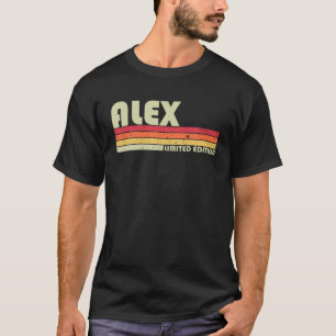 Camiseta Nombre ALEX Personalizado Retro Vintage 80 s 90s N