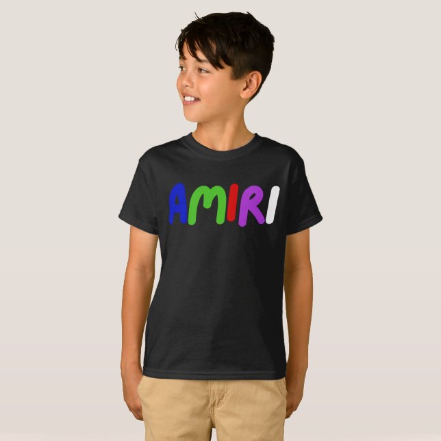 Camiseta Nombre Amiri regalo para niños (Anverso completo)
