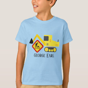 Camiseta nombre añadido del camión digificador de constru