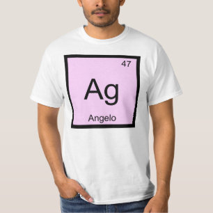 Camiseta Nombre Angelo Química Elemento Tabla Periódica