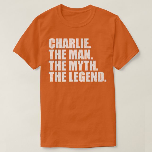 Camiseta Nombre Charlie Charlie Charlie dado nombre (Diseño del anverso)