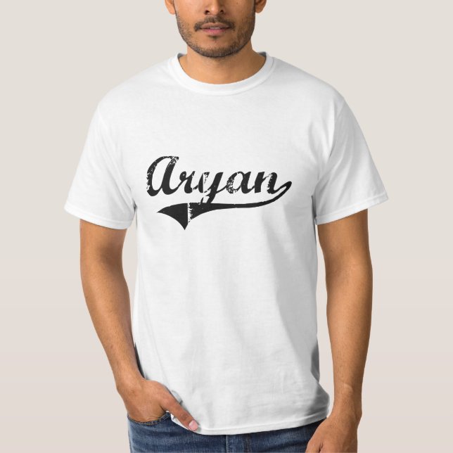 Camiseta Nombre clásico Aryan del estilo (Anverso)