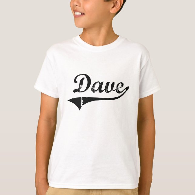 Camiseta Nombre clásico del estilo de Dave (Anverso)