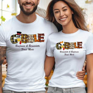 Camiseta Nombre coincidente Pareja de Acción de Gracias Tur